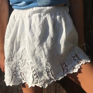 Children White Patterned Skirt